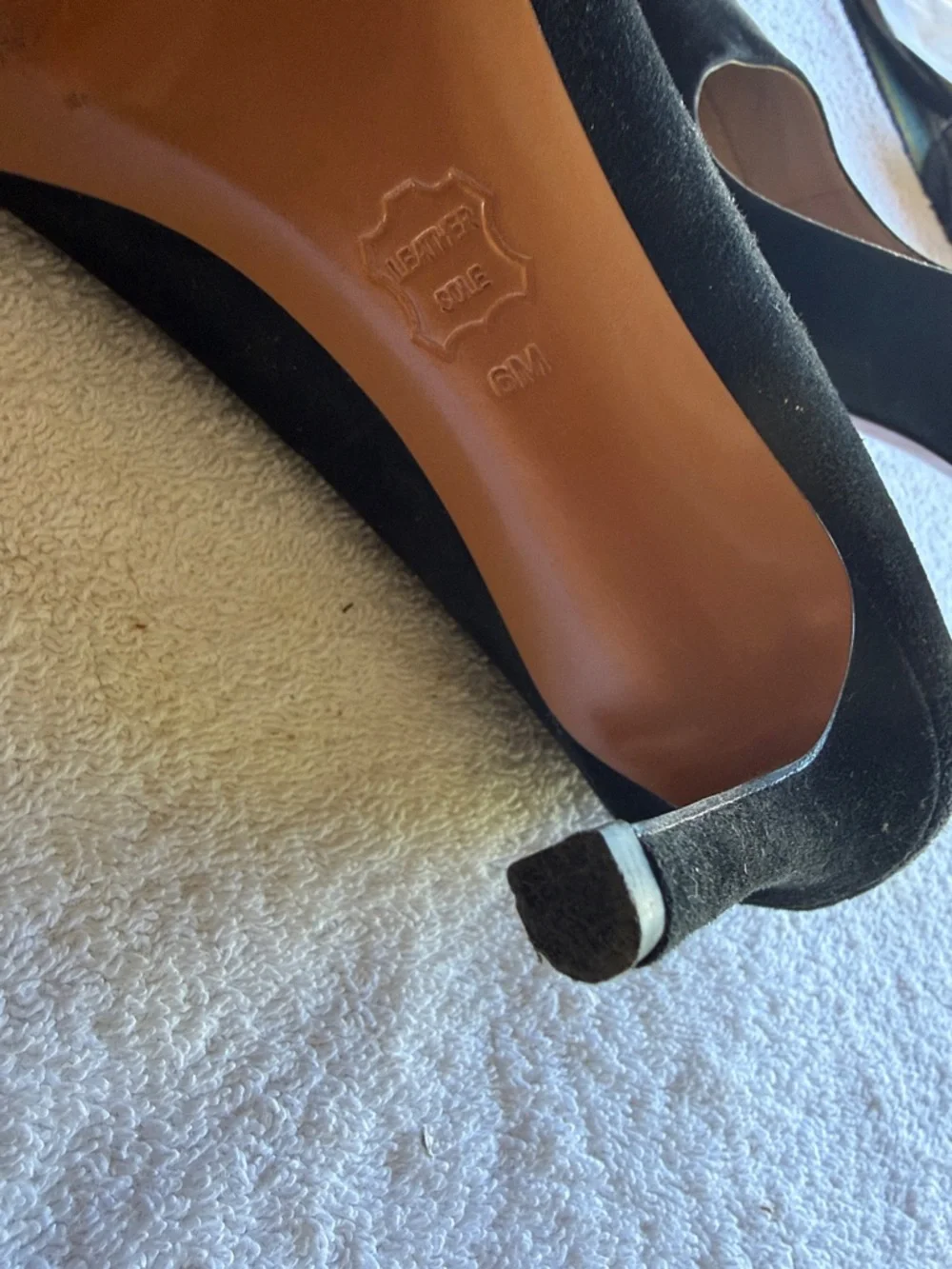 Tory Burch Black Suede Pointed Toe Stiletto Pumps - Picture 6 of 9